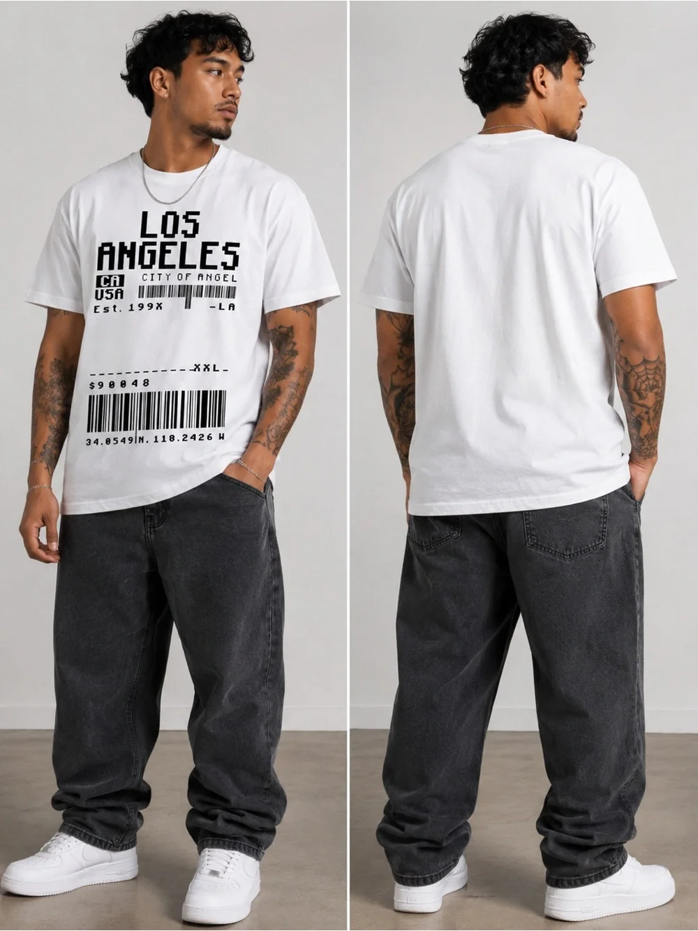Fashion Nova White Los Angeles Graphic Tee - Picture 1 of 3